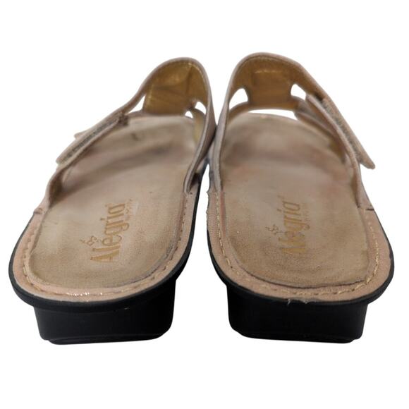 Alegria‎ Penny Slides 6.5/EU 37 Chunky Platform Slip on Leather Sandal Comfort - Picture 4 of 8